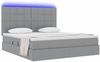 vidaXL Bett mit Stauraum und LED Hellgrau 180 x 200 cm Polyester 3372432 Bild 3
