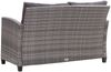vidaXL 6-tlg. Garten-Sofagarnitur mit Auflagen Poly Rattan Dunkelgrau 46150 Bild 5