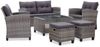 vidaXL 6-tlg. Garten-Sofagarnitur mit Auflagen Poly Rattan Dunkelgrau 46150 Bild 2