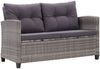 vidaXL 6-tlg. Garten-Sofagarnitur mit Auflagen Poly Rattan Dunkelgrau 46150 Bild 3