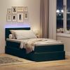 vidaXL LED-Speicherbett mit Matratze Dunkelgrün 90 x 190 cm Samt 3371304 Bild 5