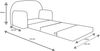FORTISLINE Kindersitzgruppe Kindersofa Kindercouch Aufklappen Bettfunktion + Hocker W319 Bild 3