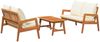 vidaXL Bistrogarnitur mit Kissen 3 pcs Braun Massivholz Akazie 3328607 Bild 2