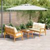 vidaXL Bistrogarnitur mit Kissen 3 pcs Braun Massivholz Akazie 3328607 Bild 4