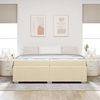 vidaXL Bettrahmen mit Matratze Creme 200 x 200 cm Stoff 3398312 Bild 3