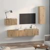 vidaXL Wand-TV-Schrank Wandmontiert 4 pcs Artisan-Eiche Holzwerkstoff 3393467 Bild 4