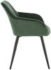 WOLTU® Esszimmerstuhl BH93dgn-1 1 Stück Küchenstuhl Polsterstuhl Wohnzimmerstuhl Sessel mit Armlehne, Sitzfläche aus Samt, Metallbeine, Dunkelgrün Bild 4