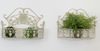 Moritz Blumentopf Pflanzkörbe Metall Wandkörbe 2er Set Pflanzkorb Landhausstil Shabby, Dekoration für In- und Outdoor für Pflanzen und Blumen Verzierungen Bild 2