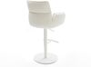 Barstuhl Nela-Flex Bouclé Soft Beige Drehfuß höhenverstellbar Metall Weiß Bild 5