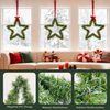 SALCAR 40 cm PVC Weihnachtsstern mit 200 grünen Zweigen - Realistische Weihnachtsdekoration für Kamin, Tür, Balkon oder Garten - Perfekt für Weihnachtsdekoration Bild 5