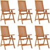 vidaXL Klappbare Gartenstühle 6 Stk. Massivholz Eukalyptus 3087345 Bild 2