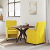 vidaXL Esszimmerstühle mit Rollen 2 pcs Gelb 58 x 65 x 98 cm Samt 42017881 Bild 3