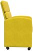 vidaXL Esszimmerstühle mit Rollen 2 pcs Gelb 58 x 65 x 98 cm Samt 42017881 Bild 5