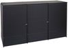 3er-Mülltonnenverkleidung HWC-E25, Mülltonnenbox Mülltonnenabdeckung, Poly-Rattan 3x120l ~ schwarz Bild 2
