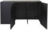 3er-Mülltonnenverkleidung HWC-E25, Mülltonnenbox Mülltonnenabdeckung, Poly-Rattan 3x120l ~ schwarz Bild 3