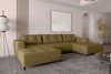 99rooms Massimo Wohnlandschaft Strukturstoff NEVE Khaki mit Schlaffunktion Bild 3
