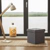Faltbarer Sitzhocker mit Stauraum Leinen Bild 2