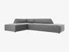 Micadoni Ecksofa Ruby 4-Sitzer Links Samt Salvador Grau Bild 2