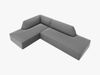 Micadoni Ecksofa Ruby 4-Sitzer Links Samt Salvador Grau Bild 3