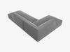 Micadoni Ecksofa Ruby 4-Sitzer Links Samt Salvador Grau Bild 4