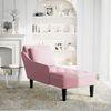 vidaXL Chaiselongue mit Kissen und Rechter Armlehne Rosa Samt 4009775 Bild 2