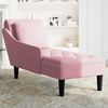 vidaXL Chaiselongue mit Kissen und Rechter Armlehne Rosa Samt 4009775 Bild 3