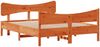 vidaXL Massivholzbett ohne Matratze Wachsbraun 140x190 cm Kiefernholz 3216395 Bild 3