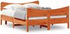 vidaXL Massivholzbett ohne Matratze Wachsbraun 140x190 cm Kiefernholz 3216395 Bild 2