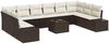 vidaXL Gartensofa-set mit Kissen 11 pcs Braun Poly-Rattan 3347248 Bild 2