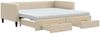 vidaXL Tagesbett Ausziehbar mit Schubladen Creme 100x200 cm Stoff 3196641 Bild 2
