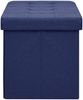 vidaXL Faltbare Sitzbank mit Stauraum Blau Leinenoptik 338795 Bild 4