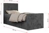 Boxspringbett 90x200 TILIO DUO inkl. Bettkasten & 7-Zonen Multipocket-Matratze, Modernes Jugendbett, Einzelbett - Grau Cord - H3 - Rechts Bild 5