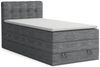 Deine Möbel 24 Boxspringbett JUNG 2 Polsterbett Komplettbett Hotelbett Cord-Stoff inkl. Topper (für Jugendliche Jugendbett Cord Beige Creme Grau Schwarz Anthrazit, 3-St, Bonellfederkernmatratze H3 Taschenfederkernmatratze H4), 90x200 100x200 120 cm Ein... Bild 5