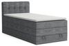 Deine Möbel 24 Boxspringbett JUNG 2 Polsterbett Komplettbett Hotelbett Cord-Stoff inkl. Topper (für Jugendliche Jugendbett Cord Beige Creme Grau Schwarz Anthrazit, 3-St, Bonellfederkernmatratze H3 Taschenfederkernmatratze H4), 90x200 100x200 120 cm Ein... Bild 4