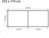 GFP HALFSIZE Aluminium Hochbeet - Platzsparendes & Stabiles Gartenbeet in Holzoptik - 235 x 119 x 39 cm - Ideales halbhohes Modell für Familien-Gartenspaß Bild 5