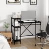 vidaXL Schreibtisch mit Regal Schwarz 105x50x90cm Holzwerkstoff Eisen 826714 Bild 3