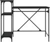 vidaXL Schreibtisch mit Regal Schwarz 105x50x90cm Holzwerkstoff Eisen 826714 Bild 5
