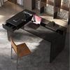 oleyluckidea Schreibtisch Schreibtisch mit Schubladen aus Sicherheitsglas stoßfest Schwarz (Set, ein Tisch), Breite 135 cm Bild 4