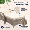 Casaria® Sonnenliege 2er Set mit Rollen Auflage Creme Bild 5