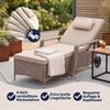 Casaria® Sonnenliege 2er Set mit Rollen Auflage Creme Bild 3