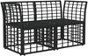 vidaXL Outdoor-Lounge 2 pcs Schwarz und Dunkelgrau Poly-Rattan 42026727 Bild 3