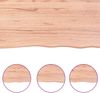 vidaXL Tischplatte Hellbraun 140x60x(2-4)cm Massivholz Eiche Behandelt 3156381 Bild 4