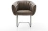Freischwinger Jada-Flex Mikrofaser Taupe Vintage Freischwinger flach Graphit Taschenfederkern Bild 2