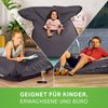 Green Bean® Outdoor Sitzsack, waschbar & wetterfest, Polyester-PVC-Stoff, Anthrazit, 140x180 cm, 380 Liter Bild 5