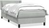vidaXL Boxspringbett mit Matratze Hellgrau 80x210 cm Samt 3318009 Bild 2