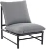 Vente-unique - LISMO Gartensitzgruppe Metall Grau - B 88 cm x H 80 cm x L 136 cm Bild 2