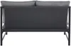 Vente-unique - LISMO Gartensitzgruppe Metall Grau - B 88 cm x H 80 cm x L 136 cm Bild 5