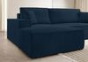 Selsey 'Farese ' Ecksofa mit Cordbezug, Schlaffunktion und Stauraum, Dunkelblau, links Bild 3