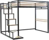 Vente-unique - JOGUI Bett Metall Schwarz - B 198 cm x H 197 cm x L 260,5 cm Bild 3