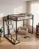 Vente-unique - JOGUI Bett Metall Schwarz - B 198 cm x H 197 cm x L 260,5 cm Bild 2